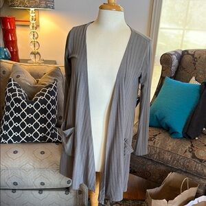 LuLaRoe Gray Open Front Cardigan